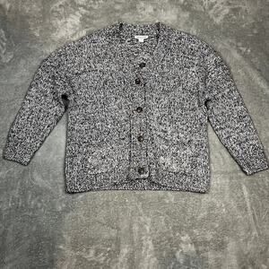 Coldwater Creek Sweater Cardigan Womens L Multicolor Knit Cotton